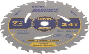 img 1 attached to 🔪 Efficient Performance Ensured: IRWIN Tools MARATHON Carbide Corded Circular Saw Blade, 7 1/4-inch, 24T (24030)