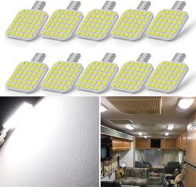 img 4 attached to 🔆 BRISHINE 10 PCS 921 RV Interior LED Light Bulbs - Super Bright 36-SMD 4500K Natural White T10 922 912 194 LED Bulbs for Camper Trailer Motorhome Marine Boat Indoor Ceiling Dome Lights (12V DC)