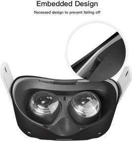 img 2 attached to 🔒 Yoobao Силиконовый защитный чехол для передней части Oculus Quest 2 VR гарнитуры - мягкий, антицарапин, антипыль, антиударный чехол передней панели