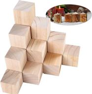 🎄 high-quality wood blocks for christmas crafts: efivs arts 2"x2"x2" unfinished wooden cubes - set of 10 logo