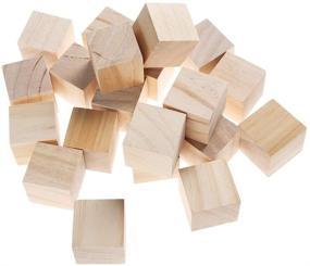 img 1 attached to 🎄 High-Quality Wood Blocks for Christmas Crafts: Efivs Arts 2"x2"x2" Unfinished Wooden Cubes - Set of 10