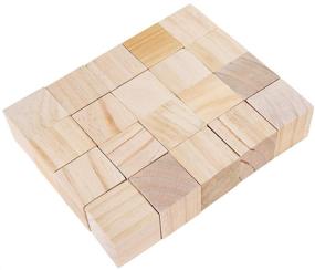 img 3 attached to 🎄 High-Quality Wood Blocks for Christmas Crafts: Efivs Arts 2"x2"x2" Unfinished Wooden Cubes - Set of 10