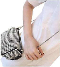 img 1 attached to HappyERA Crystal Rhinestone Shoulder Fashion Women's Handbags & Wallets and Totes