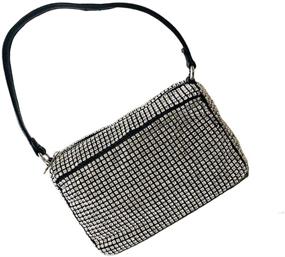 img 2 attached to HappyERA Crystal Rhinestone Shoulder Fashion Women's Handbags & Wallets and Totes
