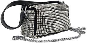 img 4 attached to HappyERA Crystal Rhinestone Shoulder Fashion Women's Handbags & Wallets and Totes