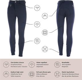 img 2 attached to Horze Junior Active Silicone Breeches Sports & Fitness