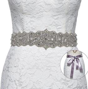 img 3 attached to Sparkling Sisjuly Rhinestone Bridal Sash Belt - Enhance Your Wedding Attire with this Crystal Belt for Women