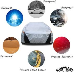 img 1 attached to 🚗 TengXiangChi 6 Layers SUV Cover: Ultimate Waterproof Protection for All Weather, Rain, Sun & UV with Zipper Cotton - Universal Fit for SUV (191"-205")