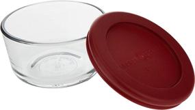 img 1 attached to 🔴 Anchor Hocking Classic 1-Cup Clear Glass Food Storage Containers with Red Lids