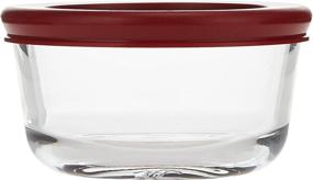 img 2 attached to 🔴 Anchor Hocking Classic 1-Cup Clear Glass Food Storage Containers with Red Lids