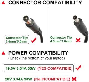 img 3 attached to 65W Replacement Laptop Charger Adapter for Dell Latitude E5440 E5470 7480 E6540 E7440 🔌 E7450 E7250 E6440 E6430 7490 7290 5490 5590 5290 - LA65NM130 HA65NM130 Power Supply Cord Plug