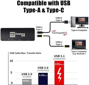 img 3 attached to 🎮 Mirabox Захват видеоигр: Аудио-видеозахват через USB3.1 Type C HDMI для 1080P 60FPS HD качества, CamLink для PS4 Switch OBS YouTube стриминга, совместим с Windows Mac OS Linux