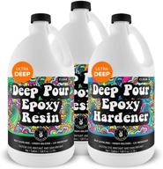 🌈 hippie crafter deep pour epoxy resin crystal clear 3 gallons set - ideal for deep 2"-4" pours logo