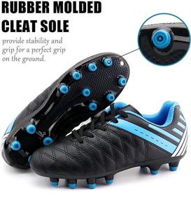 img 1 attached to Brooman Kids Athletic Soccer Cleats: High-Performance Firm Ground Football Shoes for Boys and Girls – Ideal for Outdoor Play