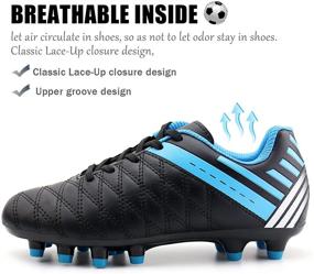 img 2 attached to Brooman Kids Athletic Soccer Cleats: High-Performance Firm Ground Football Shoes for Boys and Girls – Ideal for Outdoor Play