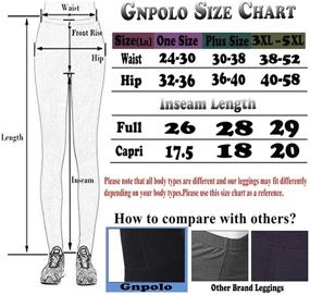 img 1 attached to Gnpolo Women's Black High Waist Leggings - Pack of Soft, Slimming Tummy Control Pants for Yoga and Everyday Wear