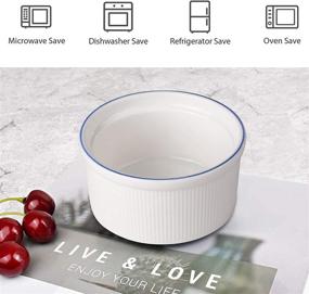 img 3 attached to Рамкины Youpeng из фарфора для софле и закусок