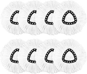 img 4 attached to 🧹 High-Quality 8 Pack Spin Mop Replacement Heads: Durable & Easy to Clean Microfiber Refills for Effective Floor Cleaning