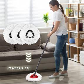 img 3 attached to 🧹 High-Quality 8 Pack Spin Mop Replacement Heads: Durable & Easy to Clean Microfiber Refills for Effective Floor Cleaning