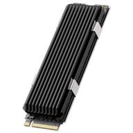 💡 qivynsry m.2 heatsink 2280 ssd: ideal cooling solution for ps5 pcie nvme and sata m.2 ssds, supports single-sided 2280 m.2 ssds, includes thermal silicone pad, in sleek black design logo