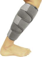 🦵 vive calf brace: adjustable shin splint support & pain relief - compression wrap for lower leg - increases circulation, reduces swelling - calf sleeve for men & women (gray) logo