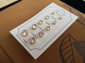 img 1 attached to YAN & LEI Stainless Steel Ear Studs Earrings Set - Sparkling Collection of 5 Pairs