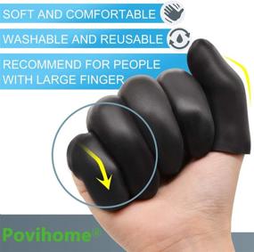 img 1 attached to Povihome Moisturizing Finger Protectors Covers