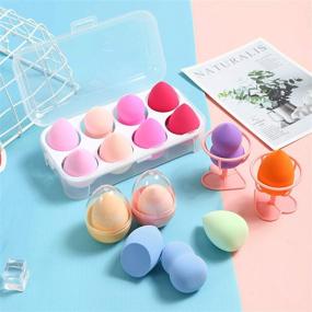 img 3 attached to 🎀 Kingbridal 8-Piece Makeup Sponges Set Blender Beauty Foundation Blending Sponge - Flawless Application for Liquid, Cream & Powder - Multi-colored Cosmetic Applicator Puff for Dry/Wet Use (Pink)