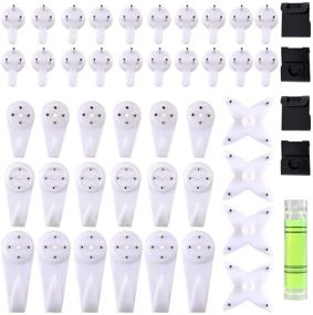 img 4 attached to 📸 Ultimate Hanging Solution: eZAKKA 47-Piece Non-Trace Wall Picture Hook Kit for Invisible, Traceless Picture Hanging