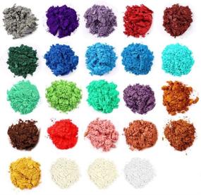 img 4 attached to 🎨 Multifunctional Mica Powder: 24 Colors for Handmade Soap, Lip Gloss, Epoxy Resin, Candle Making, Eye Shadow, and more!