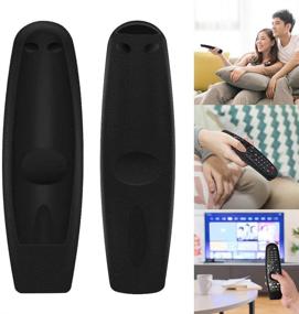 img 4 attached to ALLOMN Shockproof Silicone Remote Control Cover: Anti-Slip Case with Hand Loop for LG Smart TV AN-MR600 AN-MR650 (Black)