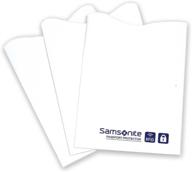 samsonite credit card sleeves 3 white logo