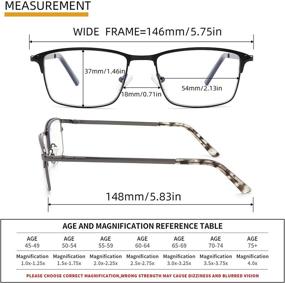 img 2 attached to 👓 CRGATV 3-Pack Blue Light Blocking Metal Reading Glasses for Men - Wide Frame Computer Readers (+1.5 Magnification) Anti UV/Eye Strain/Glare Solution