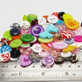 img 1 attached to 🧵 Chenkou Craft Mix of 100pcs Small Plastic Buttons - DIY Sewing Craft Accessory