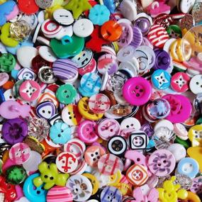 img 4 attached to 🧵 Chenkou Craft Mix of 100pcs Small Plastic Buttons - DIY Sewing Craft Accessory