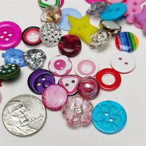 img 3 attached to 🧵 Chenkou Craft Mix of 100pcs Small Plastic Buttons - DIY Sewing Craft Accessory