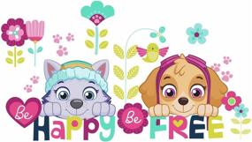 img 2 attached to 🐾 Optimized RoomMates RMK3662SCS Paw Patrol Skye and Everest Be Happy Quote Wall Decals - Boost Your Décor