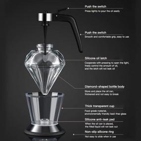 img 2 attached to Honey Dispenser: ORIJOYNA Premium Glass, Silicone Bottom, Stainless Steel Top - Perfect for Syrup & Pancakes (7oz)