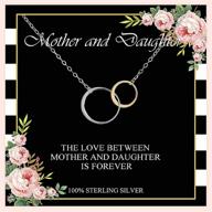 💞 creatique mother daughter necklace - interlocking circles: perfect mother's day jewelry gift set logo