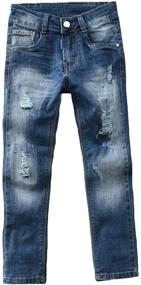 img 3 attached to 👖 SWOTGdoby Boys' Destroyed Distressed Stretch Trousers