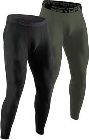 img 4 attached to 🏋️ Performance-Enhancing DEVOPS Men's Thermal Compression Pants: Premium Athletic Leggings Base Layer Bottoms (2 Pack)