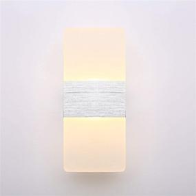 img 2 attached to Topmo Modern Acrylic LED Wall Sconces: Stylish Aluminum Lights for Pathway, Staircase, Bedroom, Balcony - Warm White 840LM (3000K)