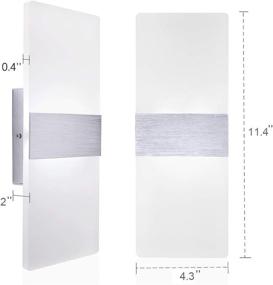 img 1 attached to Topmo Modern Acrylic LED Wall Sconces: Stylish Aluminum Lights for Pathway, Staircase, Bedroom, Balcony - Warm White 840LM (3000K)