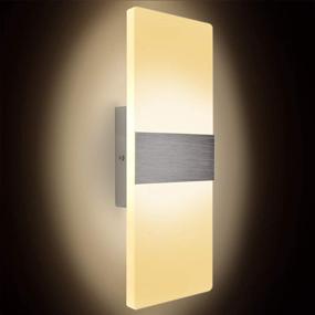 img 3 attached to Topmo Modern Acrylic LED Wall Sconces: Stylish Aluminum Lights for Pathway, Staircase, Bedroom, Balcony - Warm White 840LM (3000K)