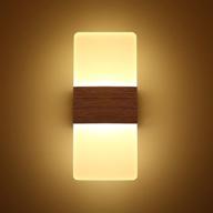 topmo modern acrylic led wall sconces: stylish aluminum lights for pathway, staircase, bedroom, balcony - warm white 840lm (3000k) логотип