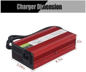 img 2 attached to 🔋 High Power 72V Li-ion Battery Smart Charger with Fan, 84V 3A Output, Red Aluminum Case - Compatible with 20S 72V Li-ion Battery (84V3A 3P-Plug)