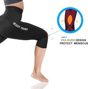 img 2 attached to 🩲 Premium Workout Leggings for Women - Stay Active with READY PARD Running Compression Tights, Enhancing Tummy Control Shapewear