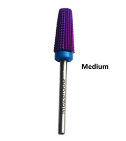 img 2 attached to 💅 Versatile 5-in-1 Tapered Carbide Nail Drill Bits Set | Cut 3/32" | Purple Tungsten Carbide Bit | Two-Way Drill for Both Left and Right Handed | Manicure Milling Accessories