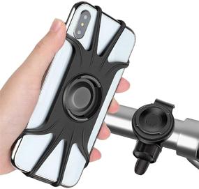 img 4 attached to 🚲 AONKEY Detachable Bike Phone Mount: Universal 360° Rotatable Holder for iPhone/Galaxy & More - Ideal for Cycling!