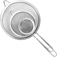 ylyl 3 pcs super wire extra fine mesh strainer set: small, medium & large sizes for precise kitchen straining - stainless steel sieve ideal for rice, juice, quinoa, flour & baking logo